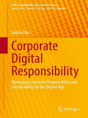 cover image of Corporate Digital Responsibility